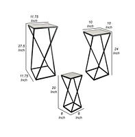 Set of 3 Plant Stand Tables for Stylish and Organized Plant Display in Your Home