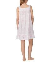 Eileen West Women's Cotton Sleeveless Short Chemise