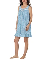 Eileen West Women's Cotton Sleeveless Short Nightgown