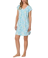 Eileen West Women's Short-Sleeve Floral Sleepshirt