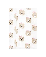 Hudson Baby Boys and Girls Cotton Poly Flannel Burp Cloths 8-Pack, Pink Taupe Bear, One Size