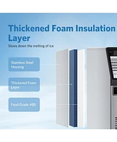 Cowsar 100lbs Self-Cleaning Commercial Ice Maker, Cube Ice, Led Display, 45 Cubes, Auto Water