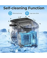 Cowsar 26.5lbs Ice Maker Portable Countertop, 9 Bullet Cubes 6 Mins, Self-Cleaning
