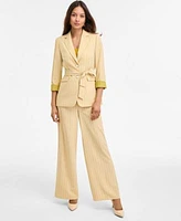 Tahari Asl Womens Striped Blazer Tank Top Pants