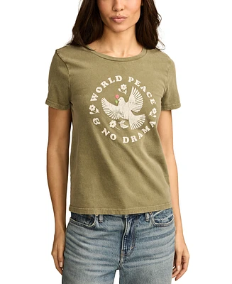 Lucky Brand Women's No Drama Classic Crewneck Cotton T-Shirt