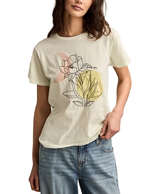 Lucky Brand Women's El Sol Boyfriend Cotton T-Shirt