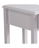 Modern Chairside Table with Extendable Drawer and Cupholders for Convenient Storage and Relaxation
