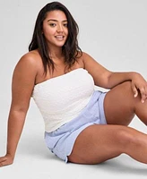 Now This Trendy Plus Size Strapless Tube Top High Rise Boxer Shorts Exclusively At Macys