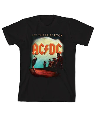 Ac/Dc Boys Youth Rock Let There Be Classic Vintage Acdc Shirt Graphic Tee-xl