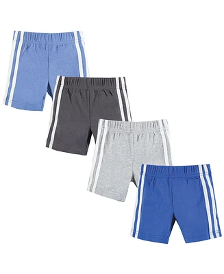 Hudson Baby Boys Shorts Bottoms 4-Pack, Blue, 9-12 Months