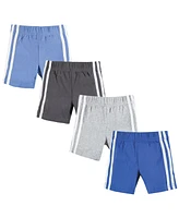 Hudson Baby Boys Shorts Bottoms 4-Pack, Blue, 9-12 Months