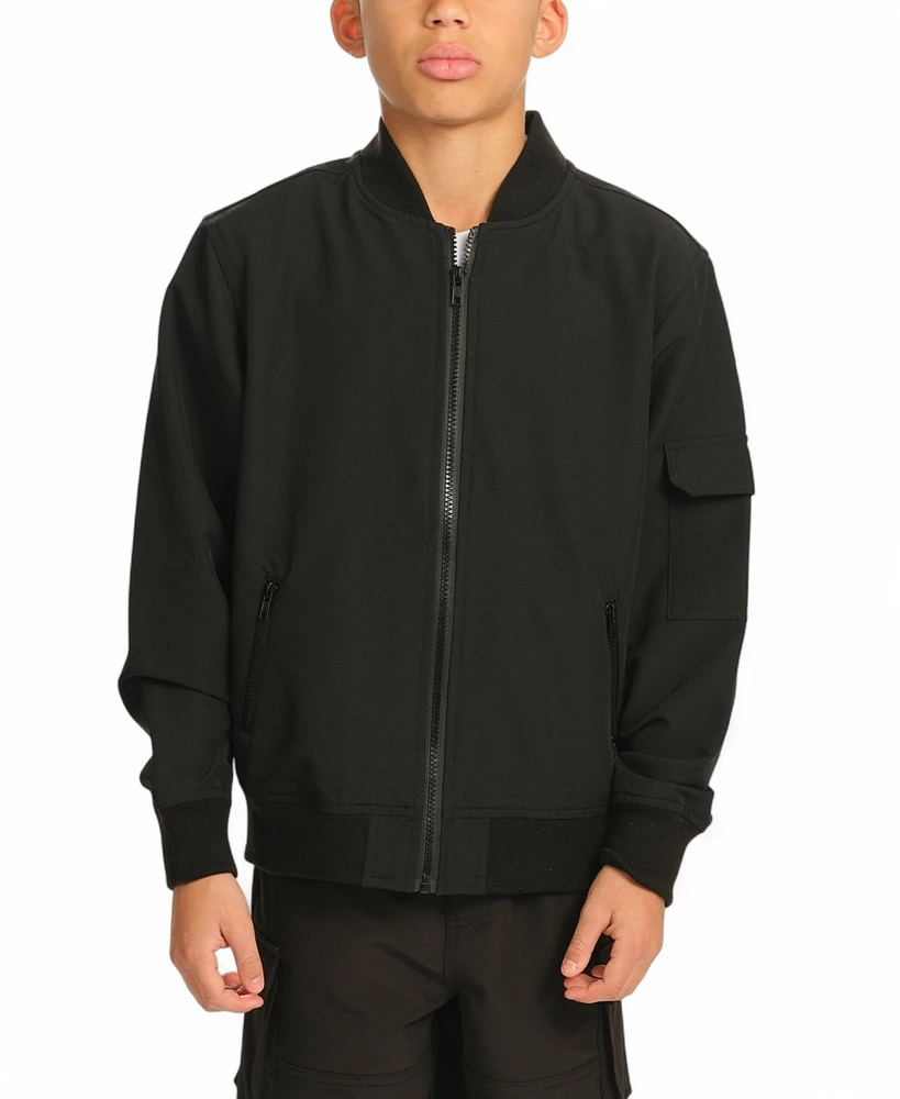 Sovereign Code Little and Big Boys Stretch Varsity Jacket