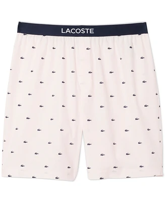Lacoste Men's Loungewear Croc Print Pajama Shorts
