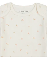 Calvin Klein Baby Girls 3-Piece Short Sleeve Bodysuit Set
