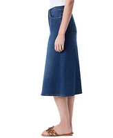 Gloria Vanderbilt Women's A-Line Midi Denim Skirt