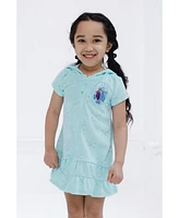 Frozen Girls Loop Terry Cloth Hooded Zip Up Swim Cover
