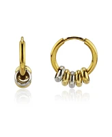 Five Hoop Earrings in Dual-Plated Stainless Steel