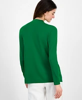 Anne Klein Petite Malibu Patch-Pocket Cardigan