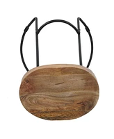 Handcrafted Backless Counter-Height Barstool for Rustic and Stylish Seating
