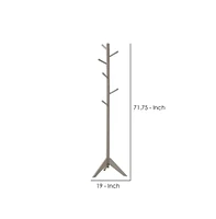 Free-Standing Coat Rack with Six Hooks and Tripod Base for Stylish and Practical Storage