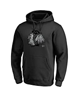 Fanatics Mto Label Men's Black Chicago Blackhawks Core Smoke Pullover Hoodie