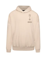 LevelWear Men's Cream Seattle Kraken Contact Stamp Pullover Hoodie