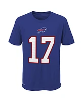 Nike Big Boys and Girls Josh Allen Royal Buffalo Bills Player Pride Name Number T-Shirt