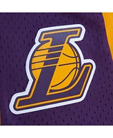 Mitchell & Ness Men's Yellow Los Angeles Lakers 1998/99 Hardwood Classics Slap Sticker Swingman Shorts