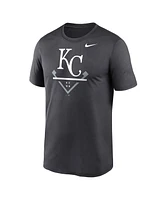 Nike Men's Anthracite Kansas City Royals Icon Legend Performance T-Shirt