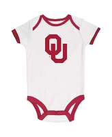 Champion Baby Boys and Girls Crimson/Gray/White Oklahoma Sooners Bodysuit, Set of 3