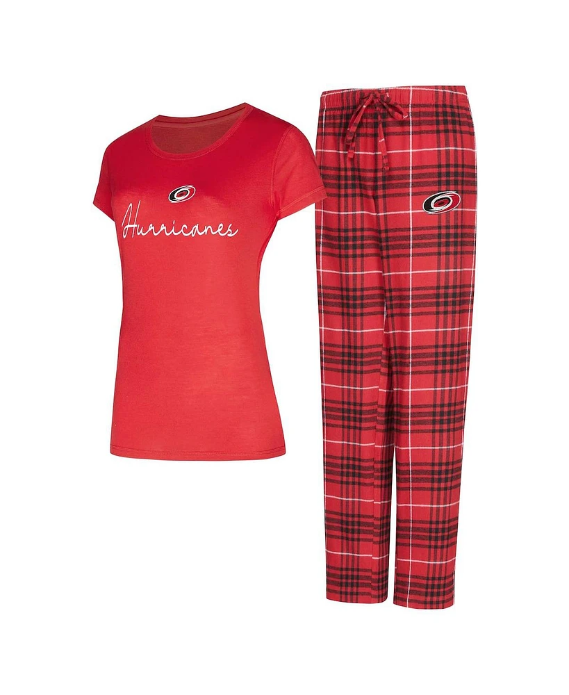 Concepts Sport Women's Carolina Hurricanes Vector T-Shirt and Pants Sleep Set