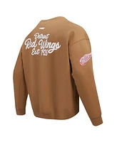 Pro Standard Men's Brown Detroit Red Wings Paint the City Pullover Sweatshirt