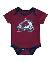 Outerstuff Baby Boys and Girls 3-Piece Colorado Avalanche Legend Bodysuit Set