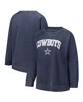 Fanatics Women's Navy Dallas Cowboys Acid Wash Raglan Pullover Sweatshirt