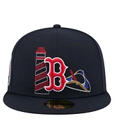 New Era Men's Navy Boston Red Sox State Stitch 59Fifty Fitted Hat