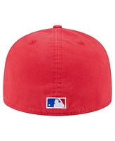 New Era Men's Red Philadelphia Phillies Championship Side Flag A-Frame 59Fifty Fitted Hat