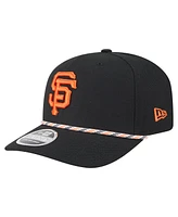 New Era Men's Black San Francisco Giants Multi-Rope 9Seventy Stretch-Snap Hat