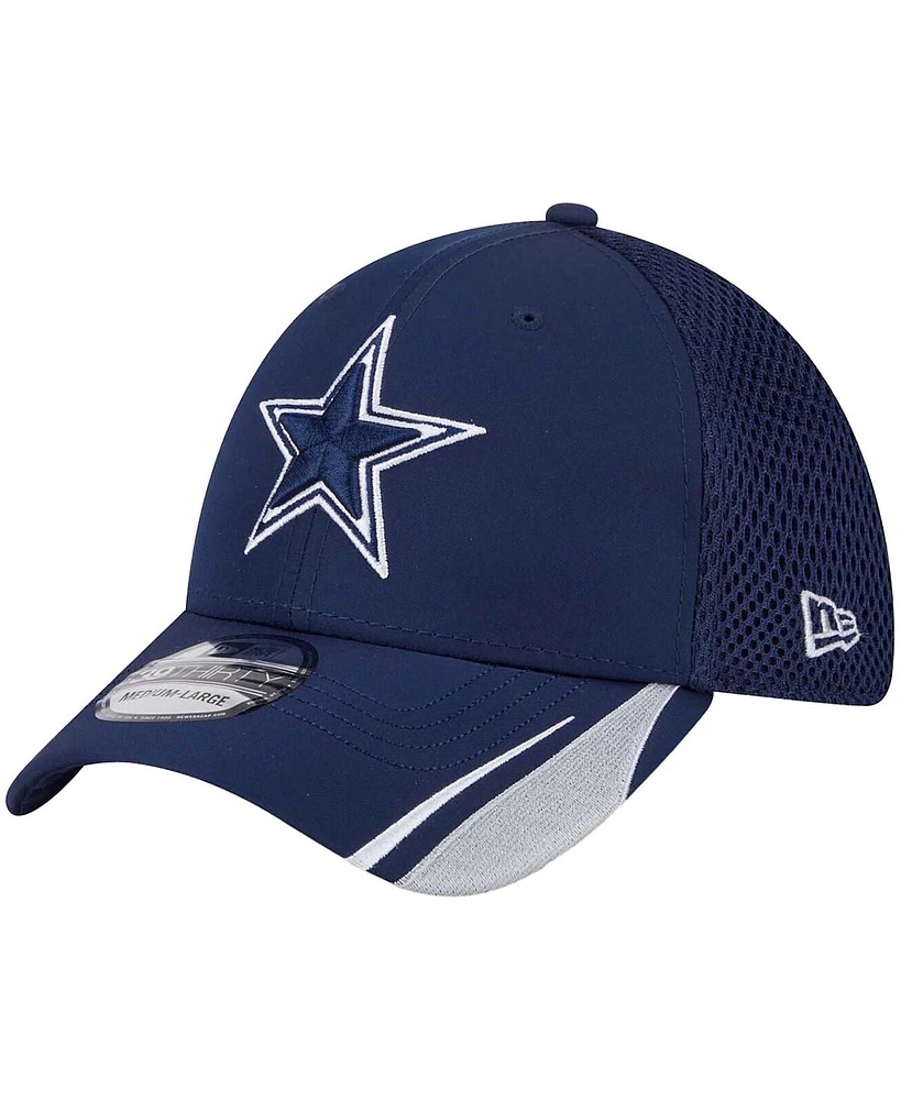 New Era Men's Navy Dallas Cowboys Game Day Linear 39THIRTY Flex Hat