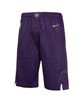 Nike Big Boys and Girls Purple New Orleans Pelicans 2024/25 City Edition Swingman Performance Shorts