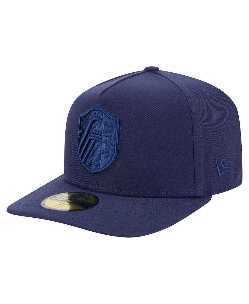 New Era Men's Navy St. Louis City Sc Color Pack A-Frame 59FIFTY Fitted Hat