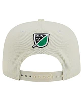 New Era Men's Cream Austin Fc 2025 Kickoff Snapback Golfer Hat