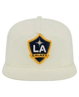 New Era Men's Cream La Galaxy 2025 Kickoff Snapback Golfer Hat