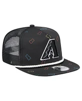 New Era Men's Black Arizona Diamondbacks Gummy Golfer Trucker Adjustable Hat