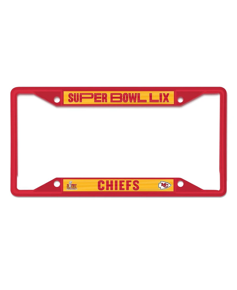 Wincraft Kansas City Chiefs Super Bowl Lix Laser Cut Metal License Plate Frame