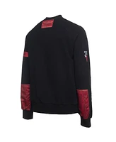 Two Hype X Nba Men's Black Chicago Bulls Culture Hoops Collection Premium Pullover Sweatshirt
