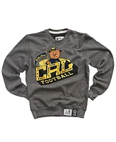 Roots Of Fight Men's Gray Cal Bears Football Tri-Blend Pullover Sweatshirt