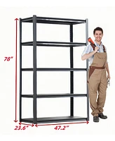 5 Tier Heavy Duty Metal Storage Shelves ,Easy to Assemble ,Adjustable ,Storage Shelves for Basements, Garages and Kitchen