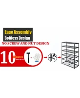 6 Tier Heavy Duty Metal Storage Shelves ,Easy to Assemble ,Adjustable ,Storage Shelves for Basements, Garages and Kitchen,84"H55.1 "W23.6 "D
