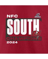 Fanatics Men's Red Tampa Bay Buccaneers 2024 Nfc South Division Champions Big Tall Conquer T-Shirt