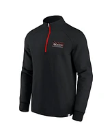 Formula 1 Men's Black Tempo Halftone Grid Badge Raglan Quarter-Zip Pullover